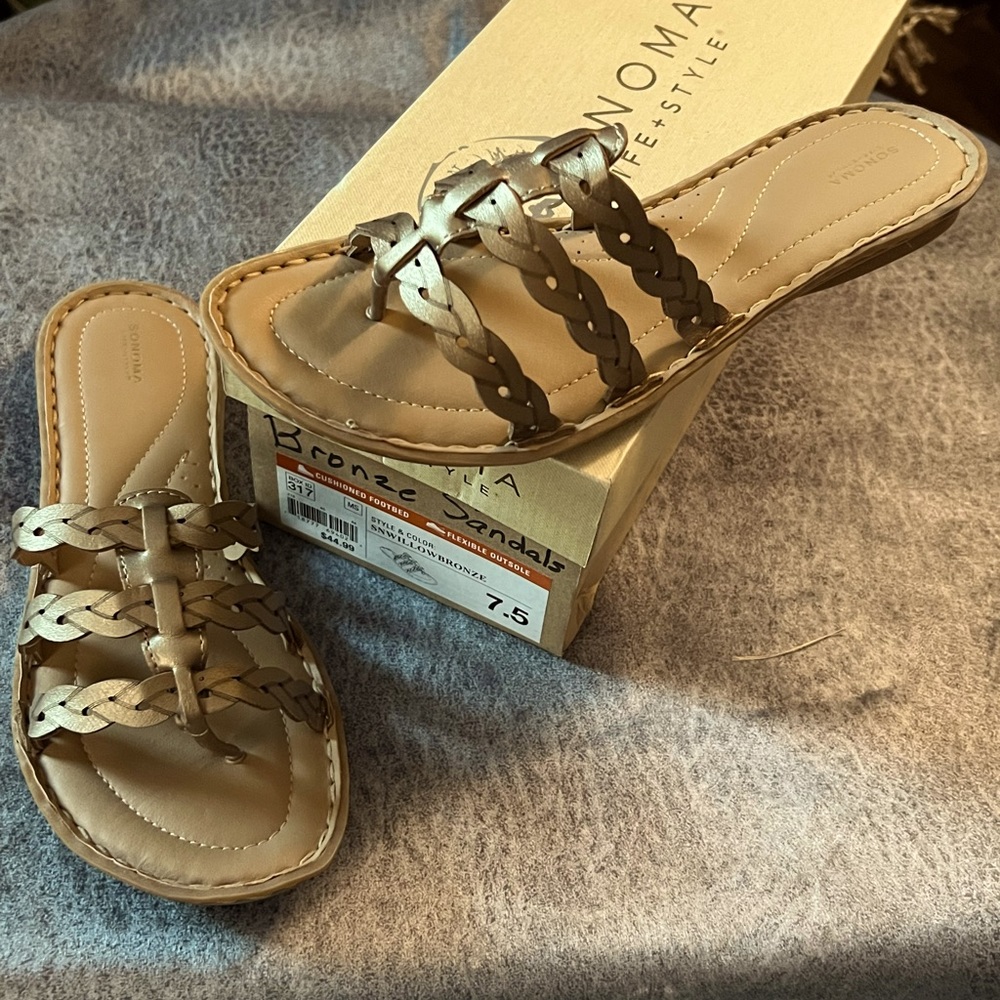 Sonoma Life+Style Willow sandal in Bronze 7.5